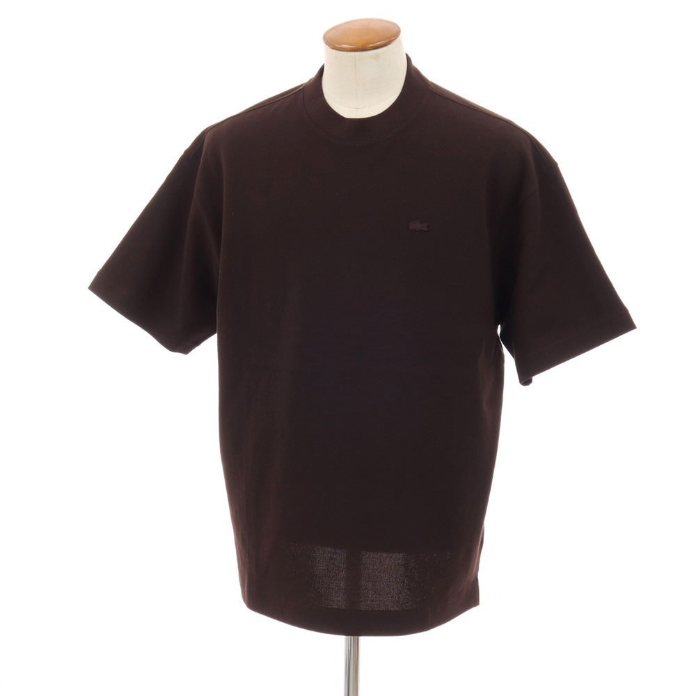 【中古】ラコステ LACOSTE コットン系 鹿の子 クルーネック 半袖Ｔシャツ ダークブラウン【サイズ4】【 状態ランクA 】【 メンズ 】