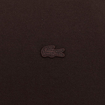 【中古】ラコステ LACOSTE コットン系 鹿の子 クルーネック 半袖Ｔシャツ ダークブラウン【サイズ4】【 状態ランクA 】【 メンズ 】