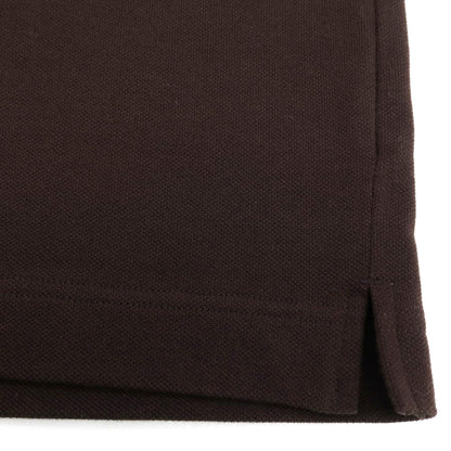 【中古】ラコステ LACOSTE コットン系 鹿の子 クルーネック 半袖Ｔシャツ ダークブラウン【サイズ4】【 状態ランクA 】【 メンズ 】