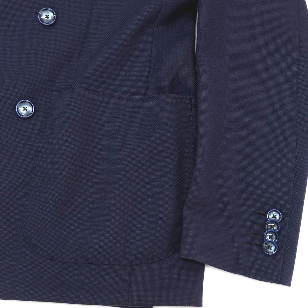 【中古】タリアトーレ TAGLIATORE ウール ホップサック ダブル6B テーラードジャケット ネイビー【サイズ46】【 状態ランクD 】【 メンズ 】
