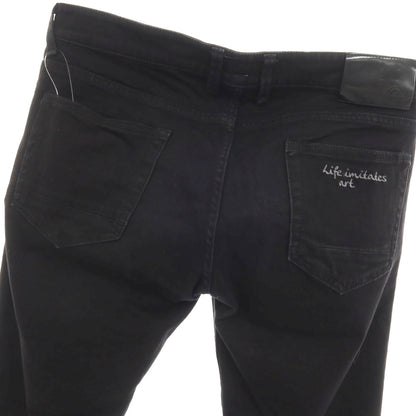 【SALE30%OFF/返品不可】【中古】チープラス C+ ストレッチ コットンメタル デニムパンツ ブラック【 サイズ32 】【 状態ランクB 】【 メンズ 】