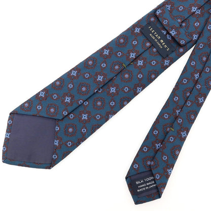 【中古】イセタンメンズ ISETAN MENS シルク 小紋柄ネクタイ ブルーグリーン【 状態ランクB 】【 メンズ 】