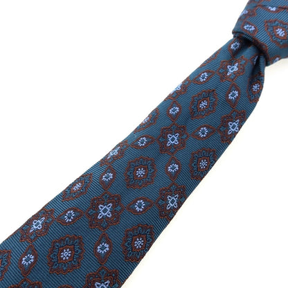 【中古】イセタンメンズ ISETAN MENS シルク 小紋柄ネクタイ ブルーグリーン【 状態ランクB 】【 メンズ 】