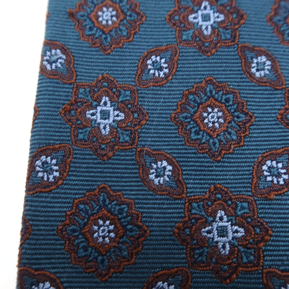 【中古】イセタンメンズ ISETAN MENS シルク 小紋柄ネクタイ ブルーグリーン【 状態ランクB 】【 メンズ 】