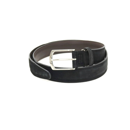 【中古】タケオキクチ TAKEO KIKUCHI ヌバック レザー ベルト ブラックxシルバー【サイズ表記なし（約89cm位）】【 状態ランクC 】【 メンズ 】