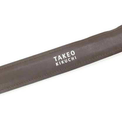【中古】タケオキクチ TAKEO KIKUCHI ヌバック レザー ベルト ブラックxシルバー【サイズ表記なし（約89cm位）】【 状態ランクC 】【 メンズ 】