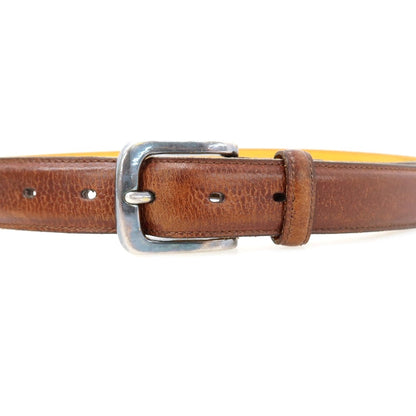 【中古】ガンゾ GANZO レザー ベルト ブラウン【サイズM】【 状態ランクD 】【 メンズ 】