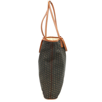 【中古】モワナ MOYNAT キャンバス系 レザー トートバッグ ダークグリーンxライトブラウン【 状態ランクD 】【 ユニセックス 】