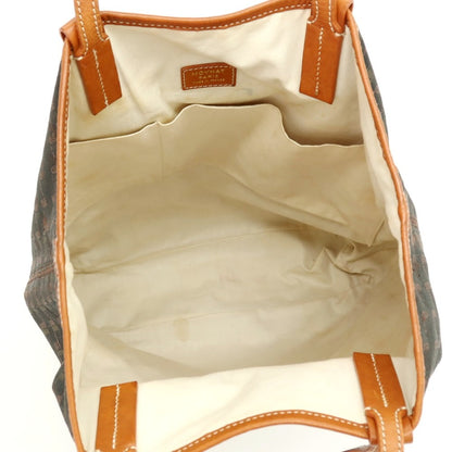 【中古】モワナ MOYNAT キャンバス系 レザー トートバッグ ダークグリーンxライトブラウン【 状態ランクD 】【 ユニセックス 】