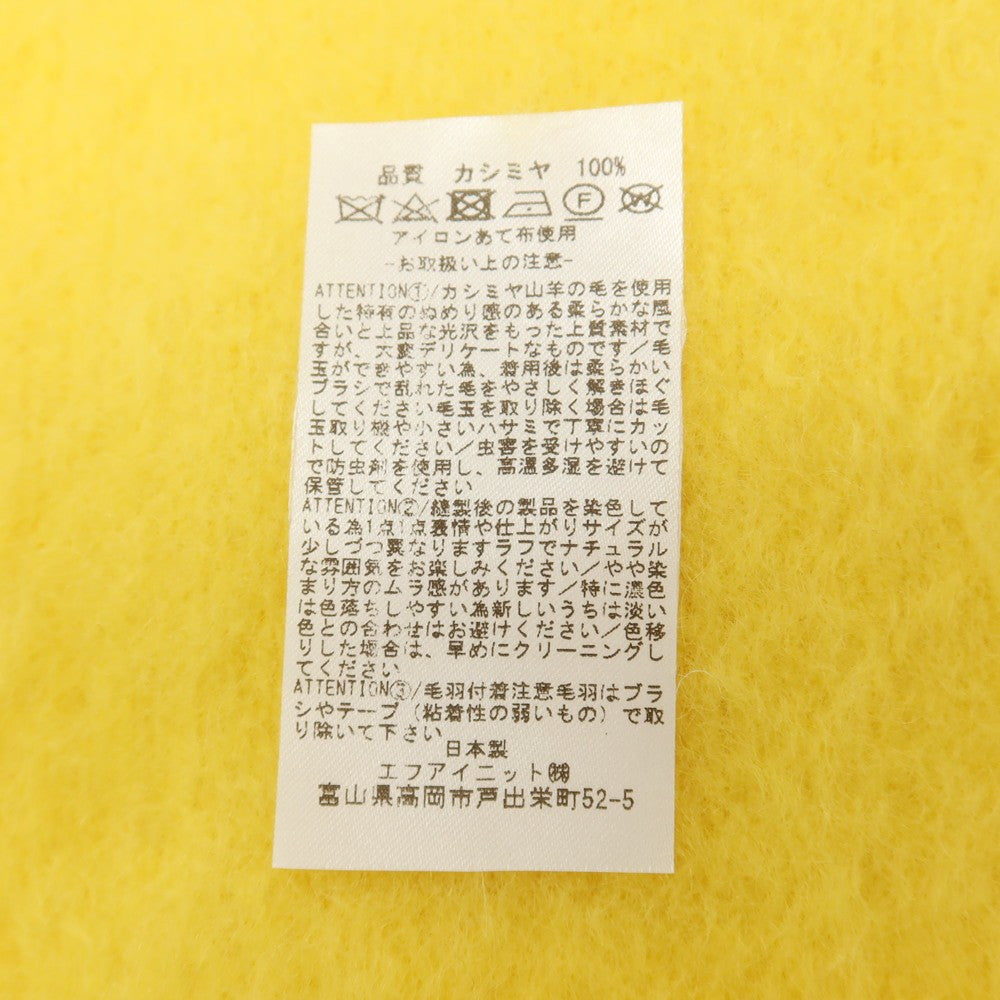 【中古】イーファー ieefar カシミヤ マフラー イエロー【 状態ランクA 】【 ユニセックス 】