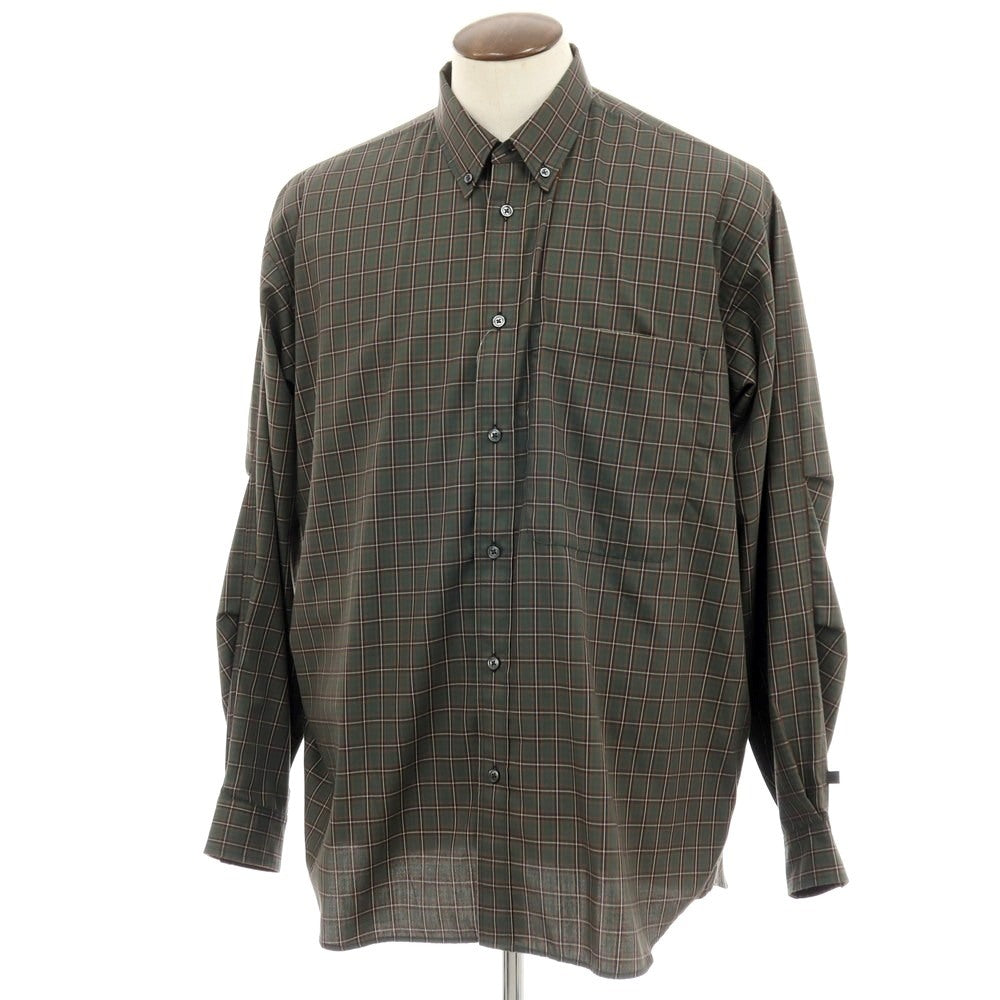 【中古】ダイワ ピアサーティナイン DAIWA PIER39 ポリエステル チェック ボタンダウン カジュアルシャツ グリーンxブラウン【サイズL】【 状態ランクB 】【 メンズ 】