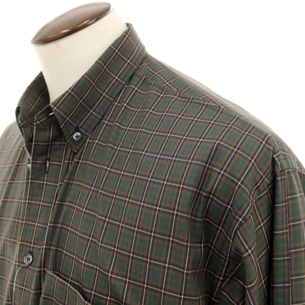 【中古】ダイワ ピアサーティナイン DAIWA PIER39 ポリエステル チェック ボタンダウン カジュアルシャツ グリーンxブラウン【サイズL】【 状態ランクB 】【 メンズ 】