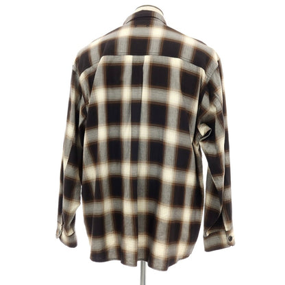 【中古】ソフネット SOPHNET. コットン チェック カジュアルシャツ ブラウンxブラック【サイズXL】【 状態ランクB 】【 メンズ 】