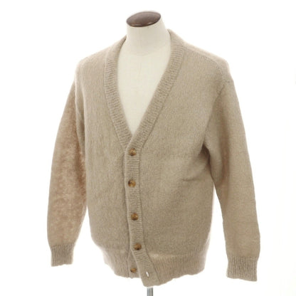 【中古】ユニフォームエクスペリメント uniform experiment モヘヤナイロンウール カーディガン ベージュ【サイズ4】【 状態ランクB 】【 メンズ 】