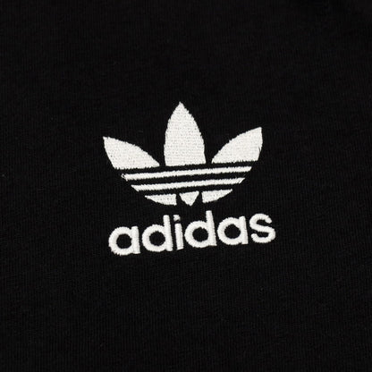 【中古】アディダス adidas コットン スリーストライプス クルーネック 長袖Ｔシャツ ブラック【サイズ2XL】【 状態ランクA 】【 メンズ 】