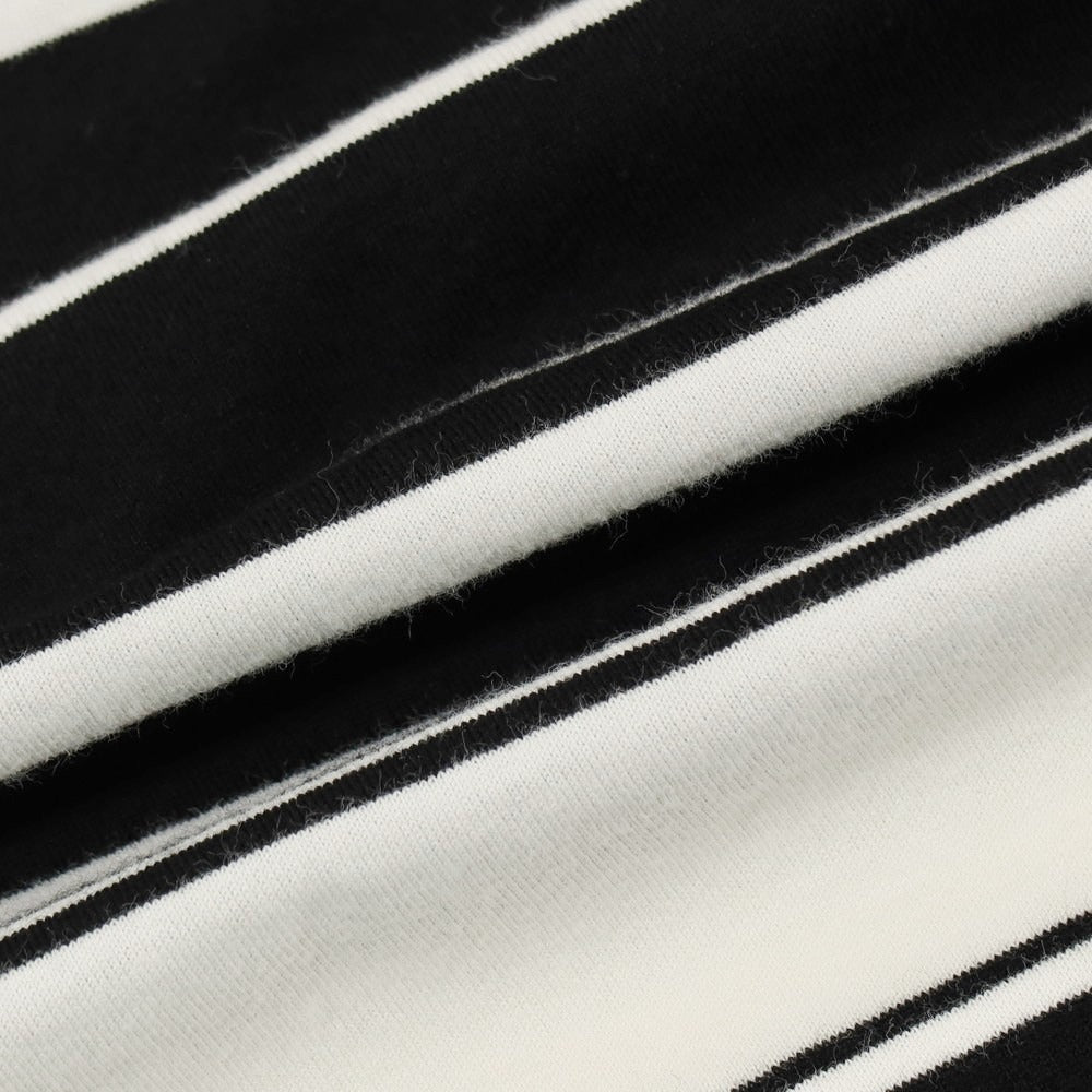 【中古】ユニフォームエクスペリメント uniform experiment コットン ボーダー クルーネック 半袖Ｔシャツ ブラックxホワイト【サイズ4】【 状態ランクB 】【 メンズ 】