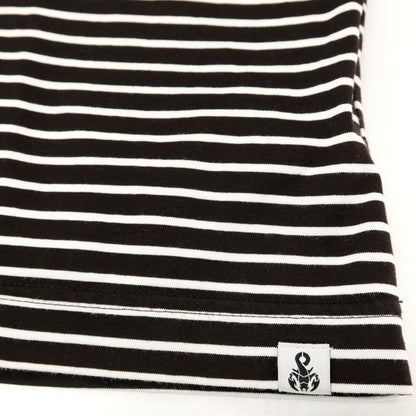 【中古】ユニフォームエクスペリメント uniform experiment コットン ボーダー クルーネック 長袖Ｔシャツ ブラックxホワイト【サイズXL】【 状態ランクB 】【 メンズ 】