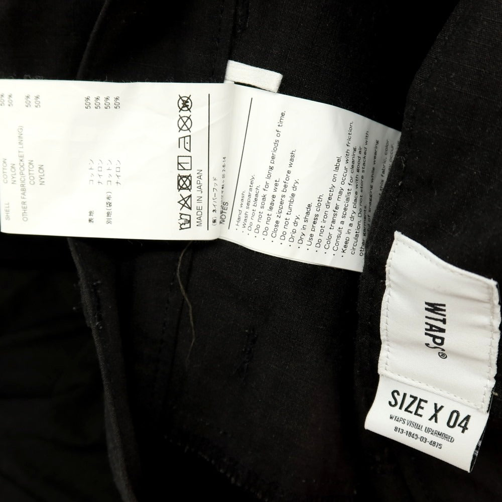【中古】ダブルタップス WTAPS リップストップ コットンナイロン カーゴパンツ ブラック【サイズ4】【 状態ランクB 】【 メンズ 】