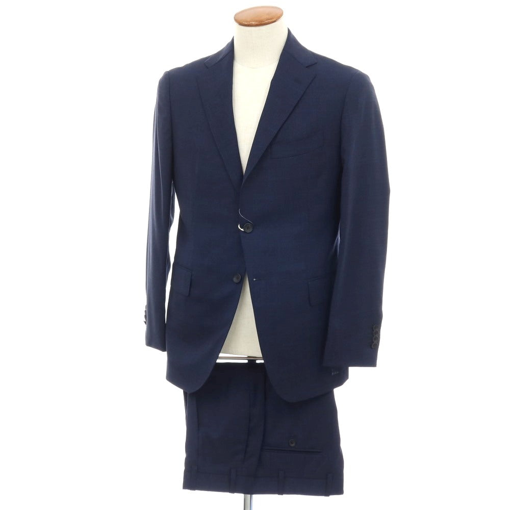 【中古】アルティジャナーレ Artigianale ウール 3つボタンスーツ ネイビー【サイズ46】【 状態ランクB 】【 メンズ 】
