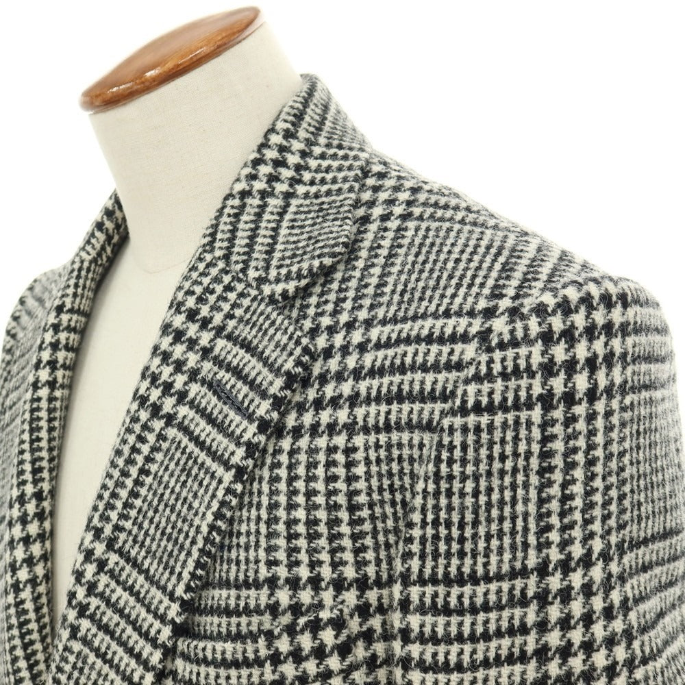 【中古】フミヤ ヒラノ ザ トラウザーズ Fumiya Hirano THE TROUSERS ウール グレンチェック 1B テーラードジャケット ブラックxホワイト【サイズ38】【 状態ランクA 】【 メンズ 】