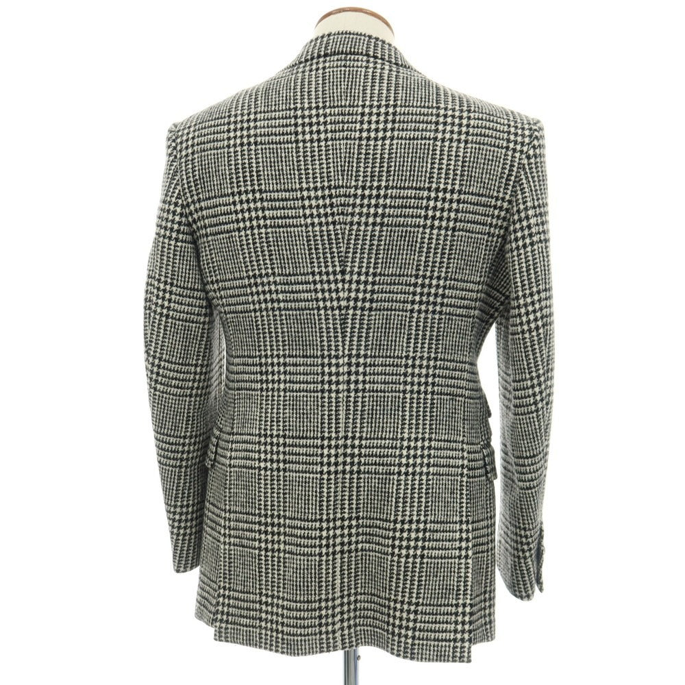 【中古】フミヤ ヒラノ ザ トラウザーズ Fumiya Hirano THE TROUSERS ウール グレンチェック 1B テーラードジャケット ブラックxホワイト【サイズ38】【 状態ランクA 】【 メンズ 】
