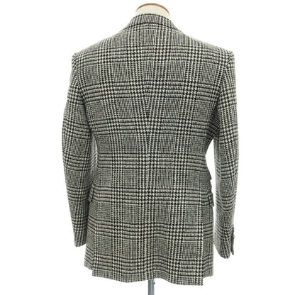 【中古】フミヤ ヒラノ ザ トラウザーズ Fumiya Hirano THE TROUSERS ウール グレンチェック 1B テーラードジャケット ブラックxホワイト【サイズ38】【 状態ランクA 】【 メンズ 】