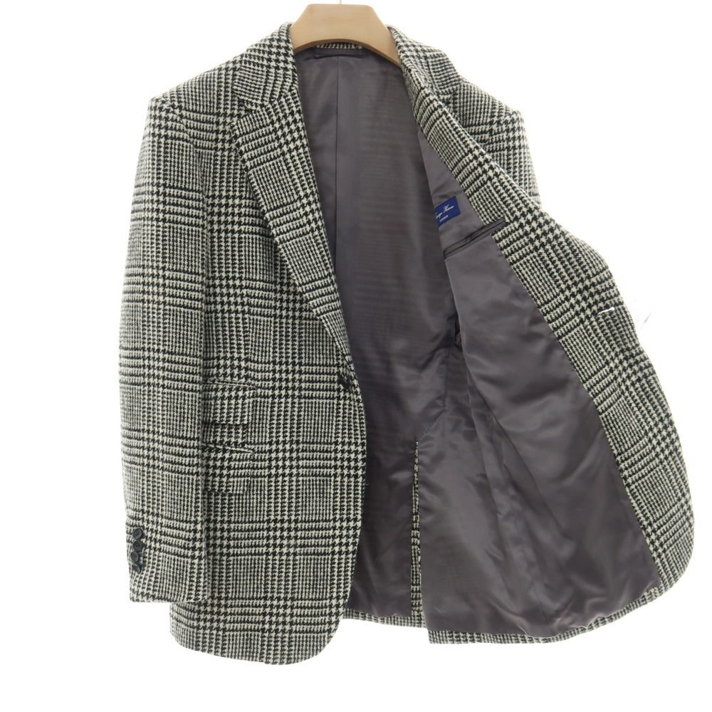 【中古】フミヤ ヒラノ ザ トラウザーズ Fumiya Hirano THE TROUSERS ウール グレンチェック 1B テーラードジャケット ブラックxホワイト【サイズ38】【 状態ランクA 】【 メンズ 】