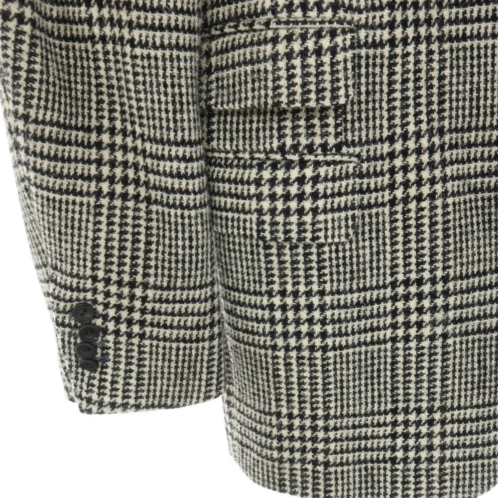 【中古】フミヤ ヒラノ ザ トラウザーズ Fumiya Hirano THE TROUSERS ウール グレンチェック 1B テーラードジャケット ブラックxホワイト【サイズ38】【 状態ランクA 】【 メンズ 】