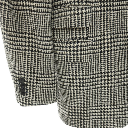 【中古】フミヤ ヒラノ ザ トラウザーズ Fumiya Hirano THE TROUSERS ウール グレンチェック 1B テーラードジャケット ブラックxホワイト【サイズ38】【 状態ランクA 】【 メンズ 】
