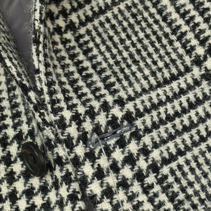 【中古】フミヤ ヒラノ ザ トラウザーズ Fumiya Hirano THE TROUSERS ウール グレンチェック 1B テーラードジャケット ブラックxホワイト【サイズ38】【 状態ランクA 】【 メンズ 】