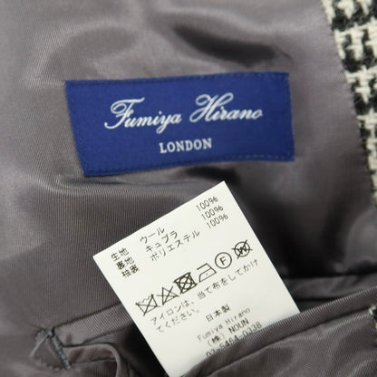 【中古】フミヤ ヒラノ ザ トラウザーズ Fumiya Hirano THE TROUSERS ウール グレンチェック 1B テーラードジャケット ブラックxホワイト【サイズ38】【 状態ランクA 】【 メンズ 】