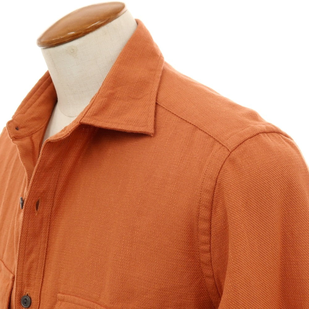 【中古】ギローバー GUY ROVER コットン カジュアルシャツ オレンジ【サイズM】【 状態ランクB 】【 メンズ 】