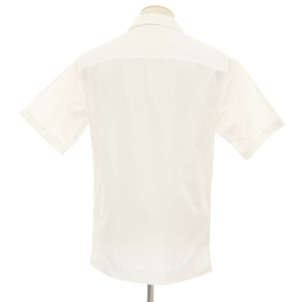 【中古】ハバネラ HAVANERA コットンポリエステル 刺しゅうデザイン オープンカラー 半袖シャツ ホワイト【サイズS】【 状態ランクC 】【 メンズ 】