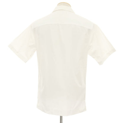 【中古】ハバネラ HAVANERA コットンポリエステル 刺しゅうデザイン オープンカラー 半袖シャツ ホワイト【サイズS】【 状態ランクC 】【 メンズ 】