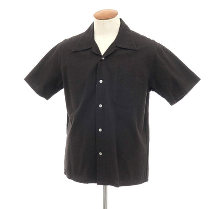 【中古】ジョーマッコイ JOE McCOY コットン シアサッカー オープンカラー 半袖シャツ ブラック【サイズM】【 状態ランクB 】【 メンズ 】