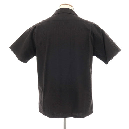 【中古】ジョーマッコイ JOE McCOY コットン シアサッカー オープンカラー 半袖シャツ ブラック【サイズM】【 状態ランクB 】【 メンズ 】