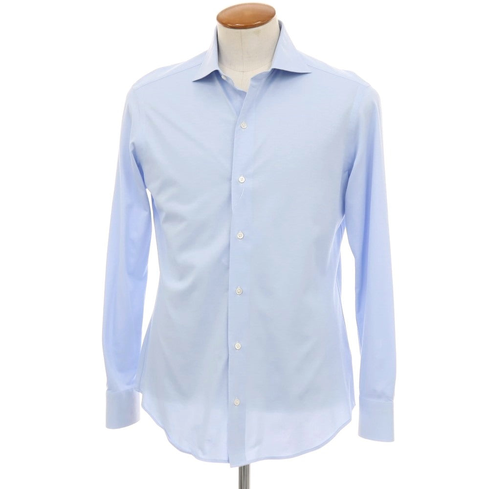 【中古】メイカーズシャツ カマクラ Makers Shirt 鎌倉 コットンポリエステル ワイドカラー ドレスシャツ ライトブルー【サイズM】【 状態ランクB 】【 メンズ 】