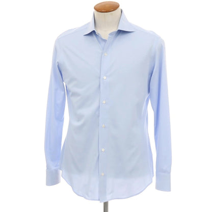 【中古】メイカーズシャツ カマクラ Makers Shirt 鎌倉 コットンポリエステル ワイドカラー ドレスシャツ ライトブルー【サイズM】【 状態ランクB 】【 メンズ 】