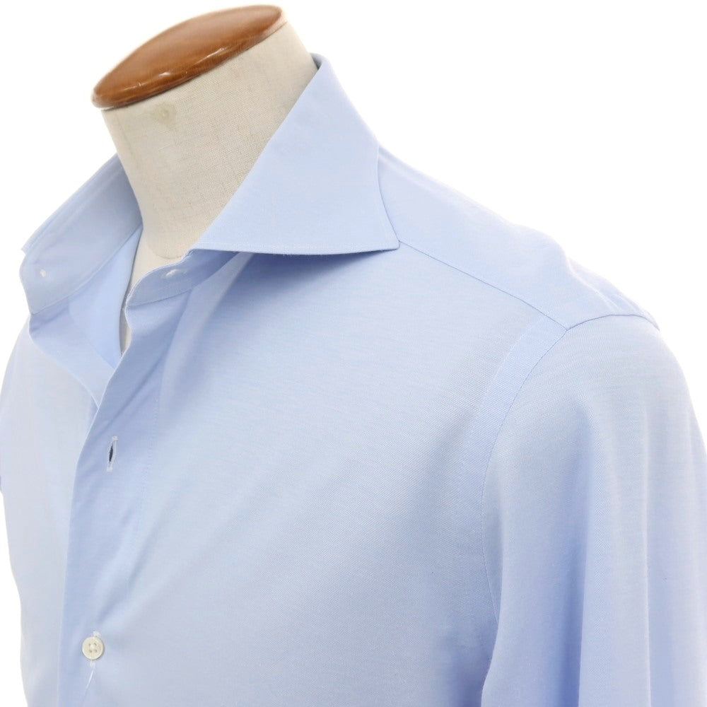 【中古】メイカーズシャツ カマクラ Makers Shirt 鎌倉 コットンポリエステル ワイドカラー ドレスシャツ ライトブルー【サイズM】【 状態ランクB 】【 メンズ 】