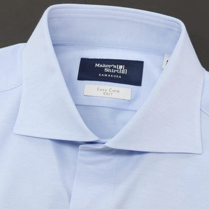 【中古】メイカーズシャツ カマクラ Makers Shirt 鎌倉 コットンポリエステル ワイドカラー ドレスシャツ ライトブルー【サイズM】【 状態ランクB 】【 メンズ 】