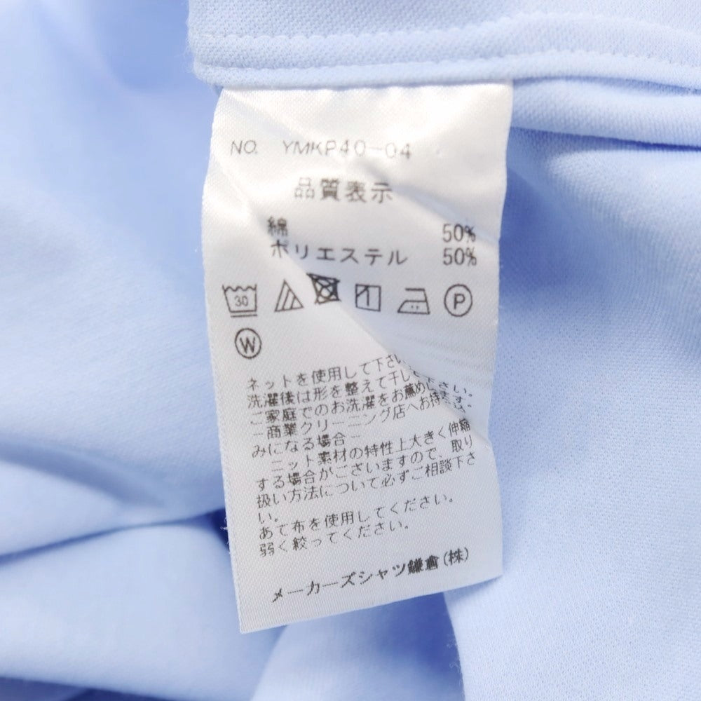 【中古】メイカーズシャツ カマクラ Makers Shirt 鎌倉 コットンポリエステル ワイドカラー ドレスシャツ ライトブルー【サイズM】【 状態ランクB 】【 メンズ 】