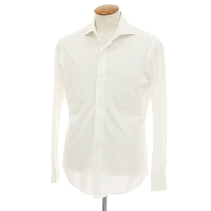 【中古】メイカーズシャツ カマクラ Makers Shirt 鎌倉 コットンポリエステル ワイドカラー ドレスシャツ ホワイト【サイズM】【 状態ランクC 】【 メンズ 】