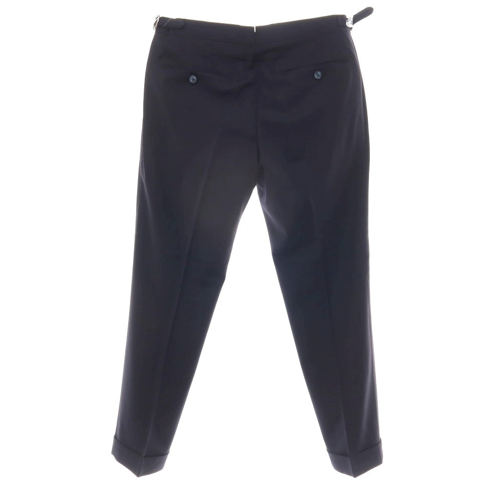 【中古】ジェルマーノ GERMANO ストレッチ ポリエステルウール ドレススラックスパンツ ネイビー【サイズ46】【 状態ランクB 】【 メンズ 】
