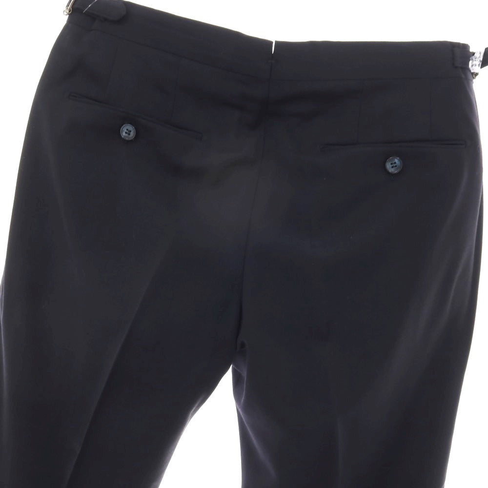 【中古】ジェルマーノ GERMANO ストレッチ ポリエステルウール ドレススラックスパンツ ネイビー【サイズ46】【 状態ランクB 】【 メンズ 】