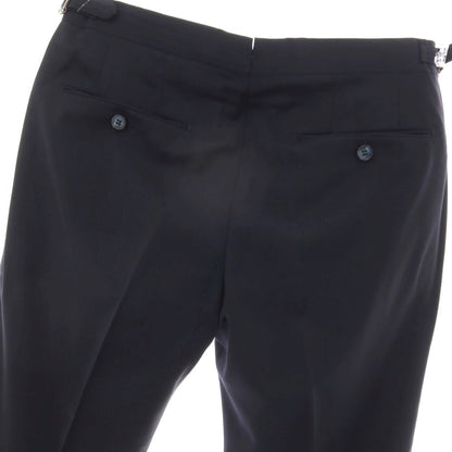 【中古】ジェルマーノ GERMANO ストレッチ ポリエステルウール ドレススラックスパンツ ネイビー【サイズ46】【 状態ランクB 】【 メンズ 】
