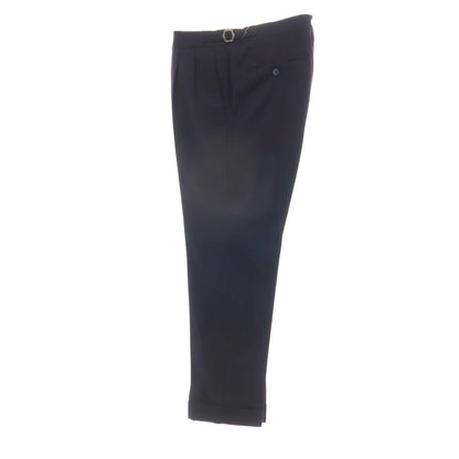 【中古】ジェルマーノ GERMANO ストレッチ ポリエステルウール ドレススラックスパンツ ネイビー【サイズ46】【 状態ランクB 】【 メンズ 】