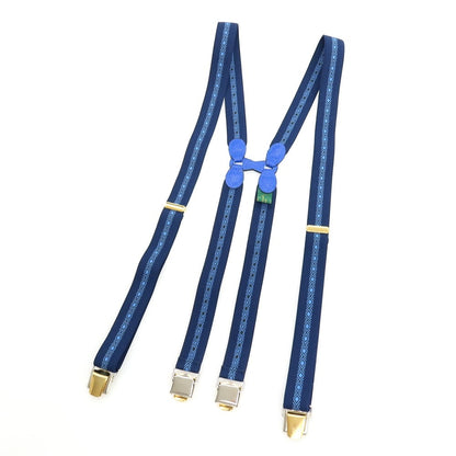 【中古】リベラーノ&amp;リベラーノ LIVERANO&amp;LIVERANO ゴム×レザー サスペンダー ネイビー【 状態ランクA 】【 メンズ 】