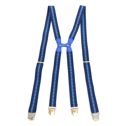 【中古】リベラーノ&amp;リベラーノ LIVERANO&amp;LIVERANO ゴム×レザー サスペンダー ネイビー【 状態ランクA 】【 メンズ 】