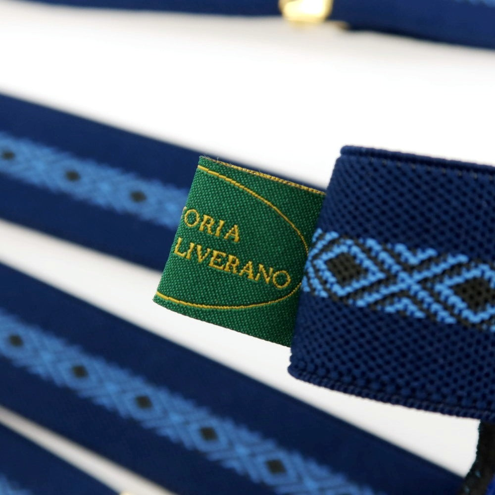 【中古】リベラーノ&amp;リベラーノ LIVERANO&amp;LIVERANO ゴム×レザー サスペンダー ネイビー【 状態ランクA 】【 メンズ 】