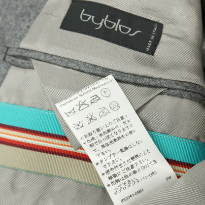 【中古】ビブロス BYBLOS ウール 3つボタンスーツ グレー【サイズ44】【 状態ランクC 】【 メンズ 】